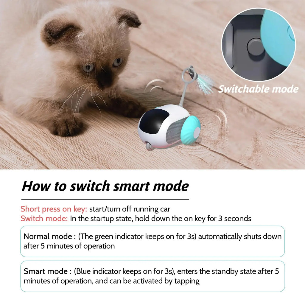 PawSolve Smart Chase™ Interactive Cat Toy Car